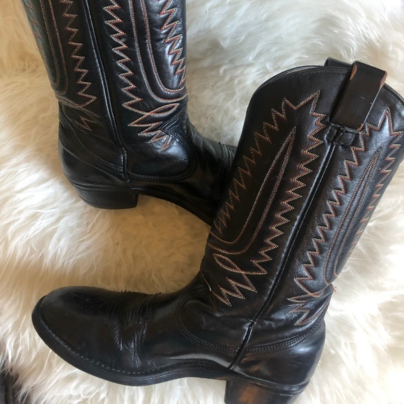 Vintage Shoes - Genuine Leather Authentic Cowboy Boots sz 9/10